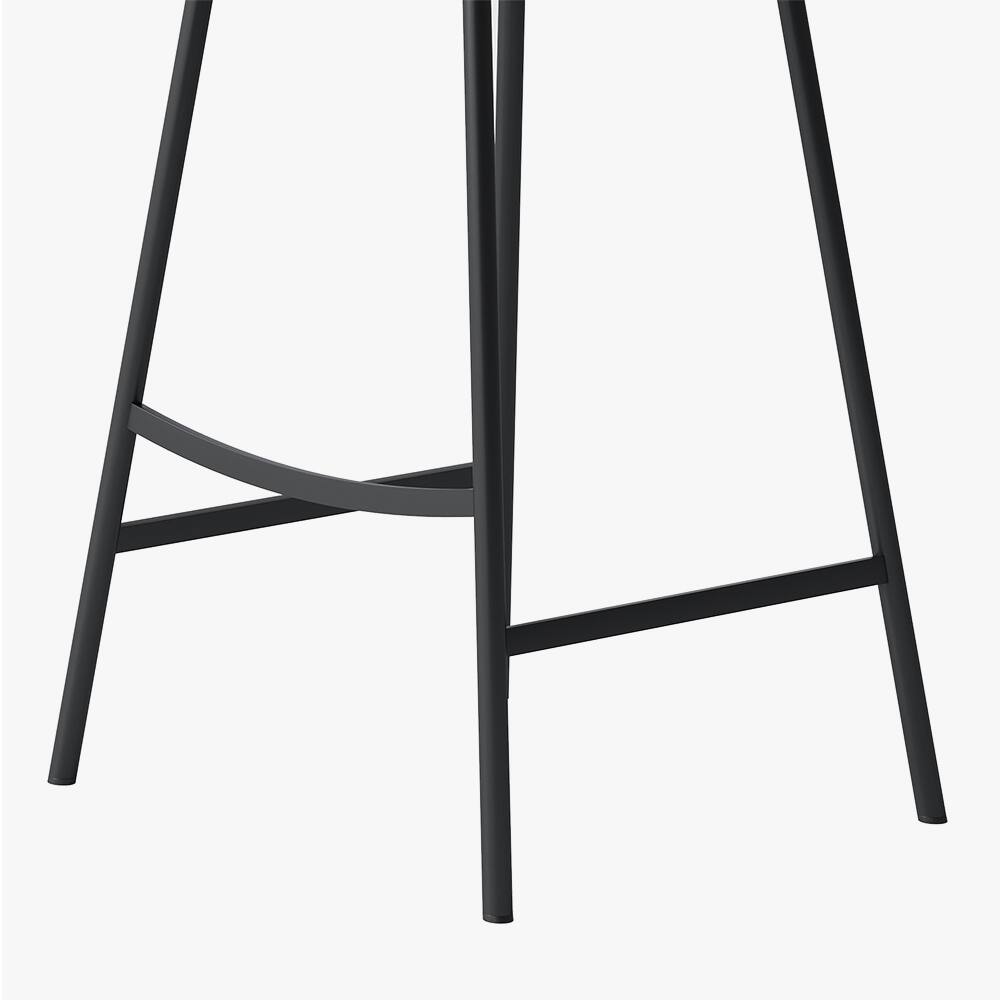 Alt View 2. POVISON - 24" Brown Counter Height Bar Stools Set of 2, Height PU Leather Bar Stools with Back and Metal Legs for Kitchen Island - Brown PU Leather.