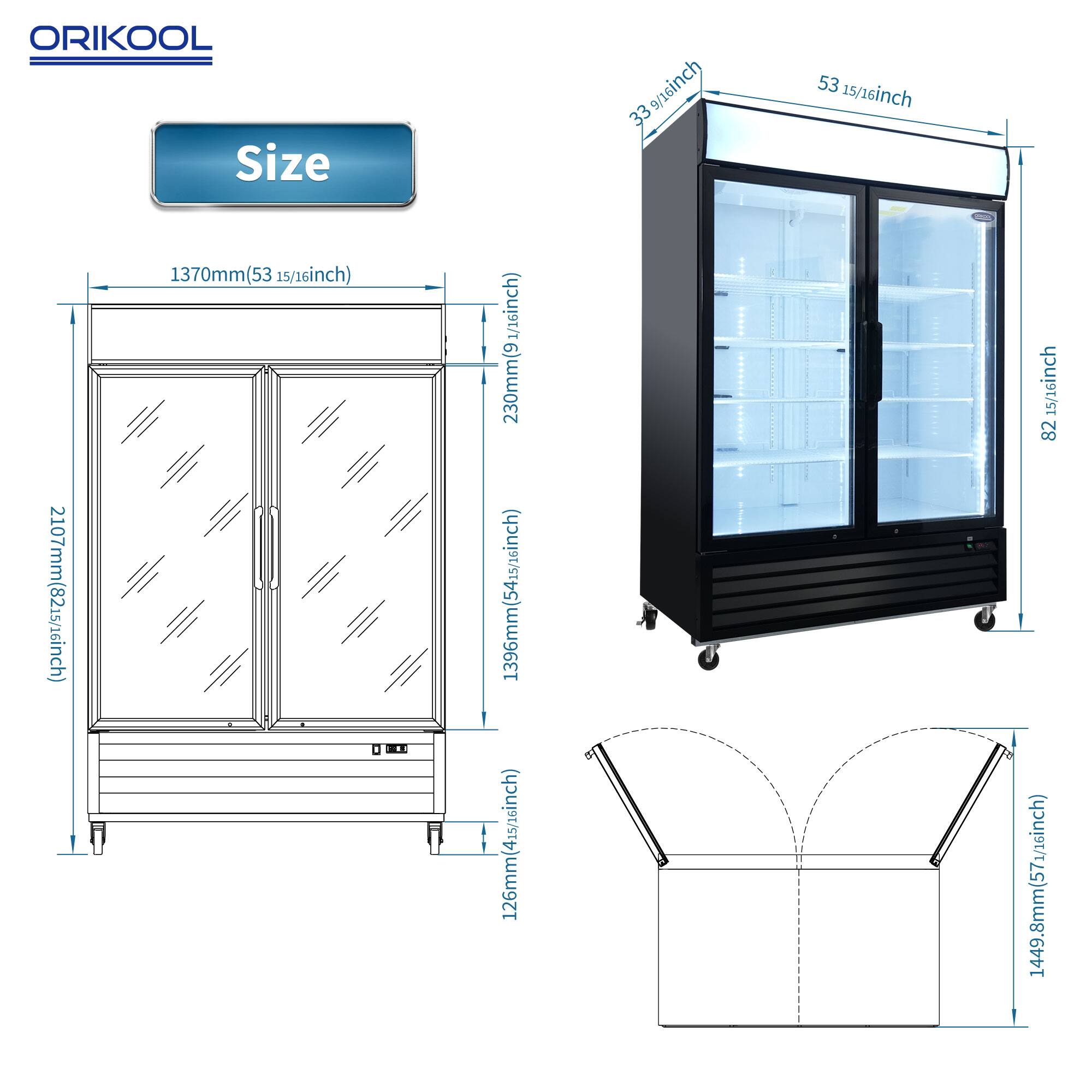 ORIKOOL

Size

- 33 9/16 inch (821 5/16 inch)
- 53 15/16 inch (1370 mm)
- 220 mm (8 5/8 inch)
- 1370 mm (53 15/16 inch)
- 1396 mm (54 15/16 inch)
- 126 mm (4 15/16 inch)
- 82 1/2 inch (2087 mm)
- 1449.8 mm (57 1/16 inch)
- 1449.8 mm (57 1/16 inch)