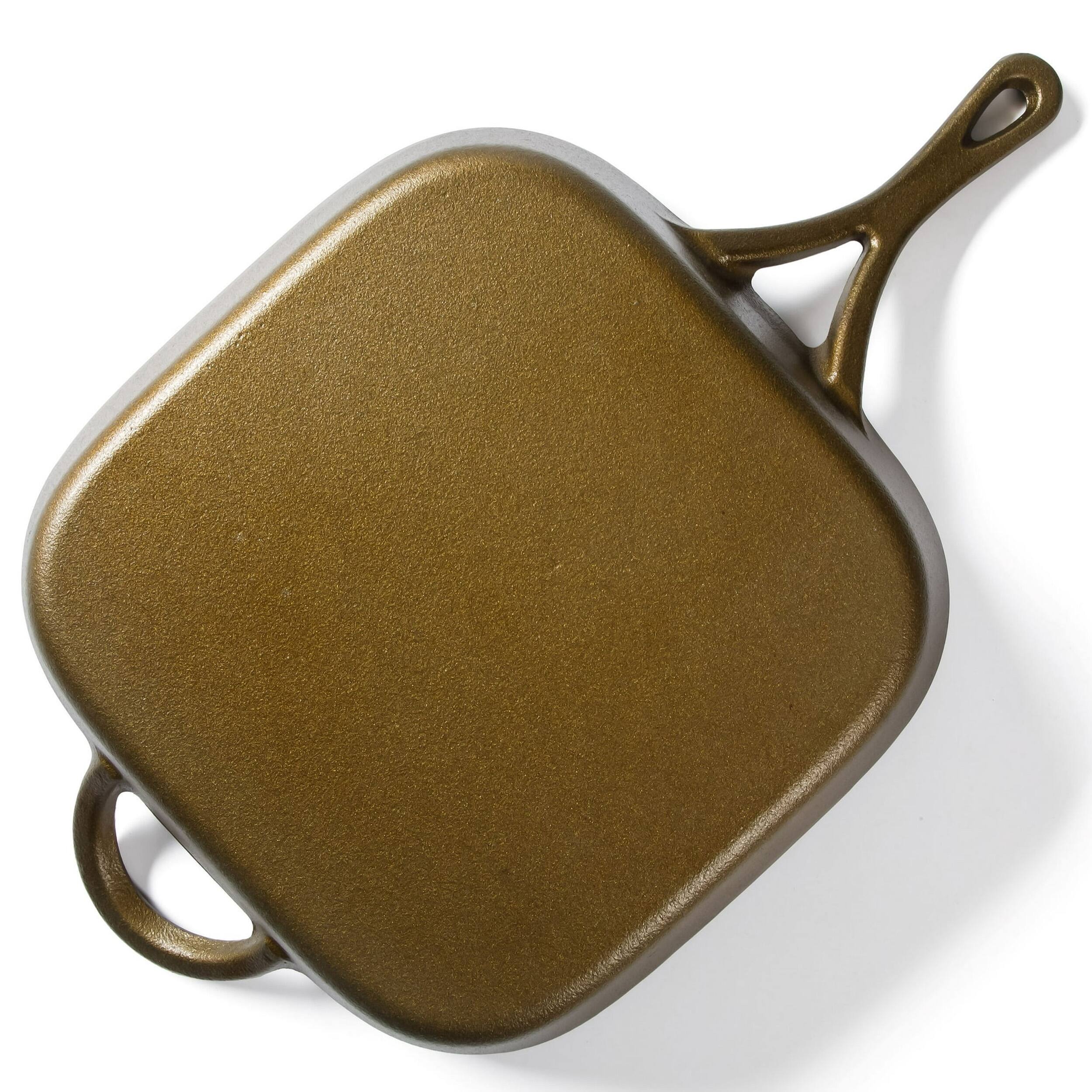 Alt View 2. Gibson - Wanda June Home By Miranda Lambert 11 Inch Cast Iron Pre-Seasoned Square Grill Pan in Bronze - Bronze.
