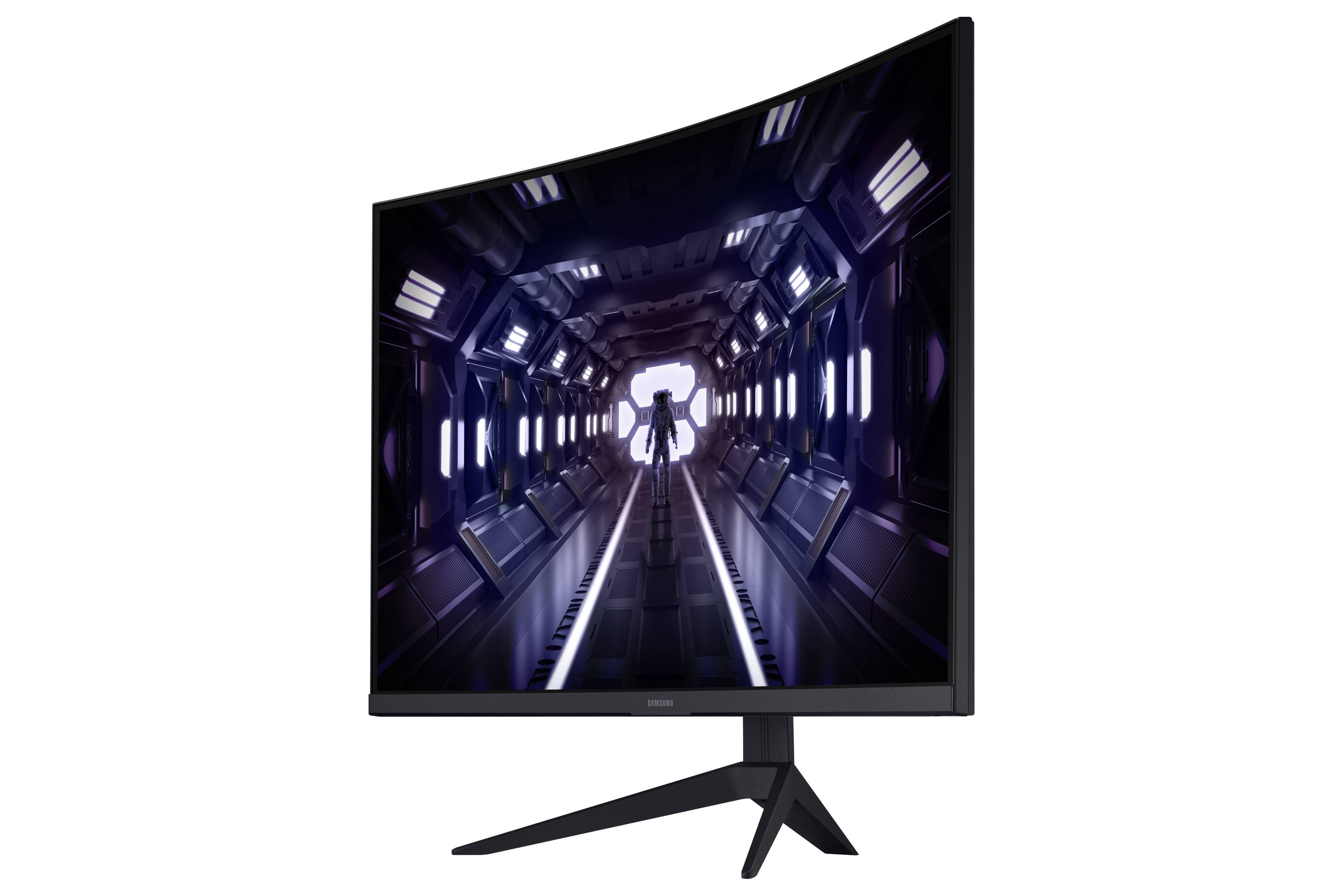 Alt View 12. Samsung - Odyssey G3 32" Curved FHD 1ms AMD FreeSync Premium Gaming Monitor - Black - Black.