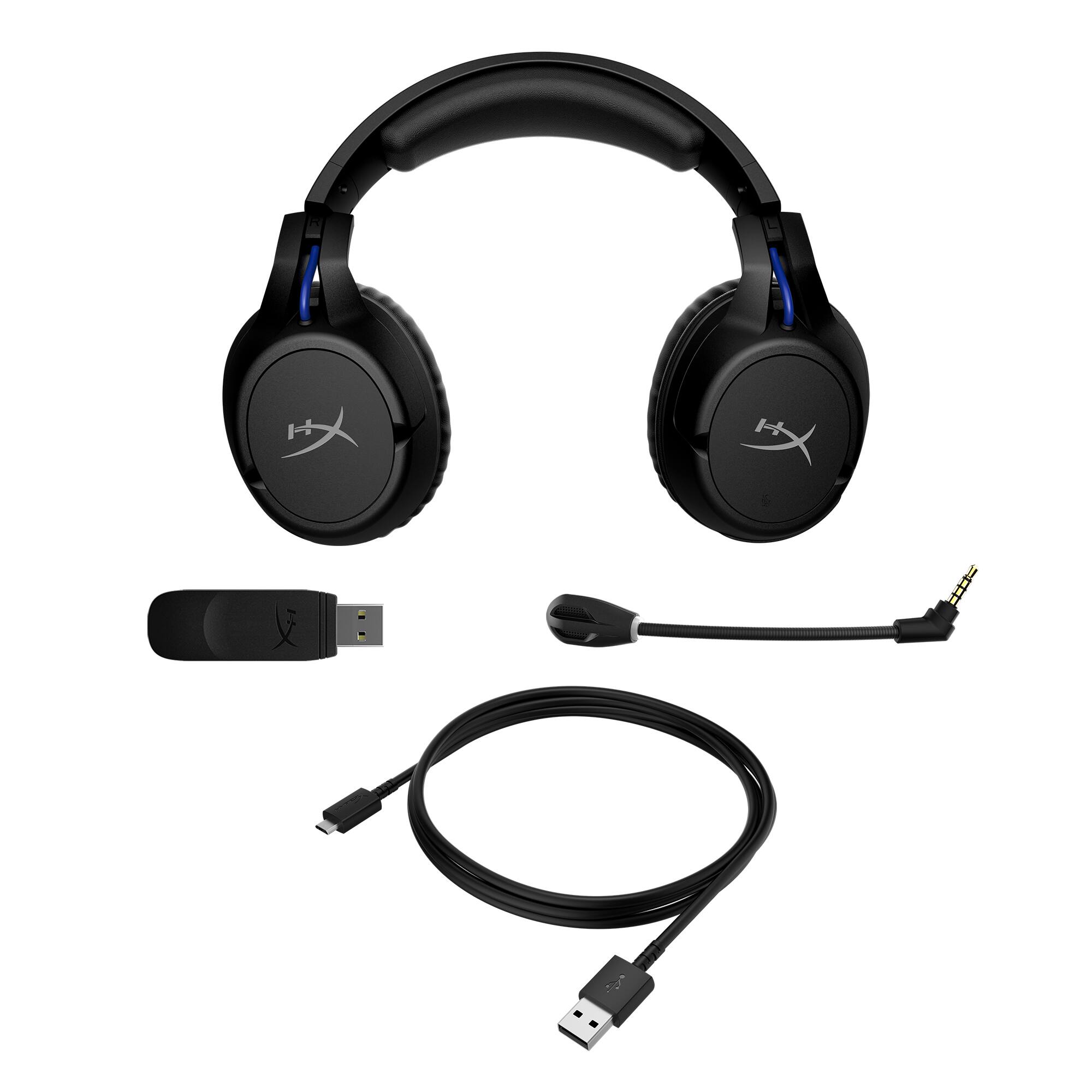 Alt View 2. HyperX - HyperX Cloud Flight - Wireless Gaming Headset for PC, laptop, PS5, and PS4 - Black - BLACK.