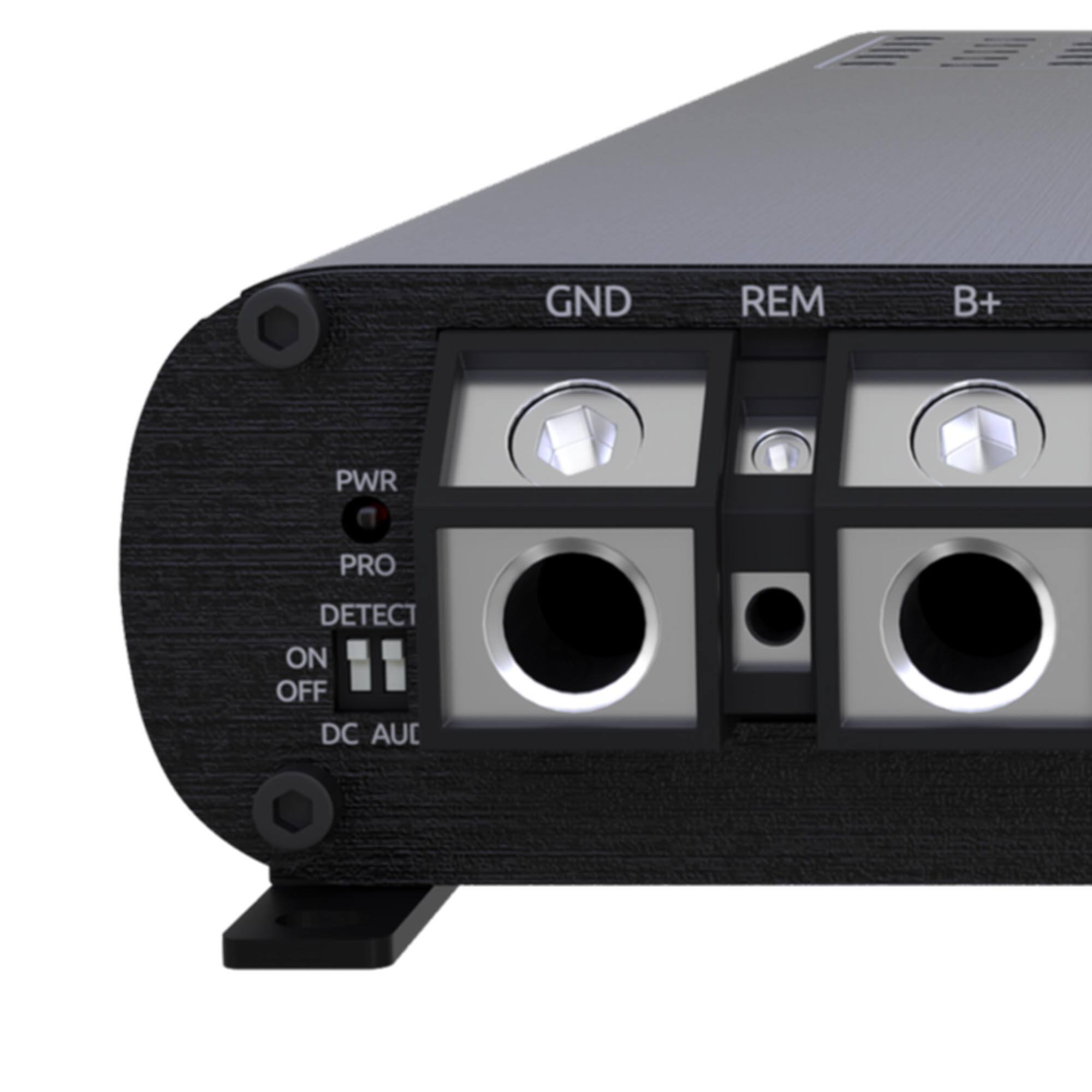GND REM B+ PWR PRO DETECT ON OFF DC AUD