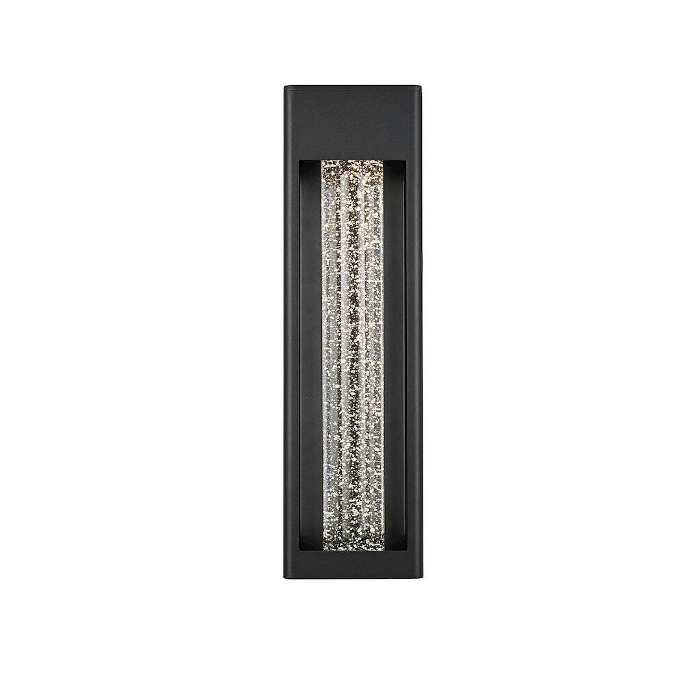 Alt View 1. Elegant Lighting - Amaris 19 inch LED Outdoor Wall sconce in Black - Black And Clear.