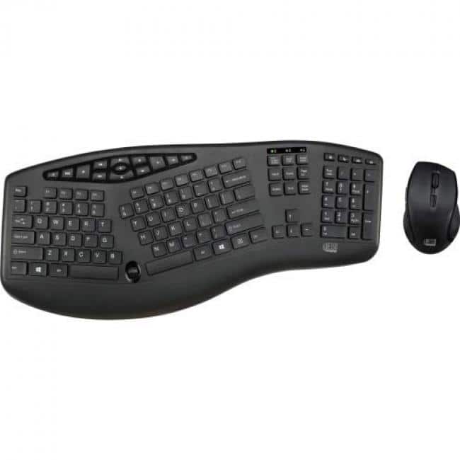 Adesso - SLIM MULTIMEDIA 2.4GHZ WIRELESS ERGONOMIC DESKTOP KEYBOARD, WITH LOW PROF - Unknown