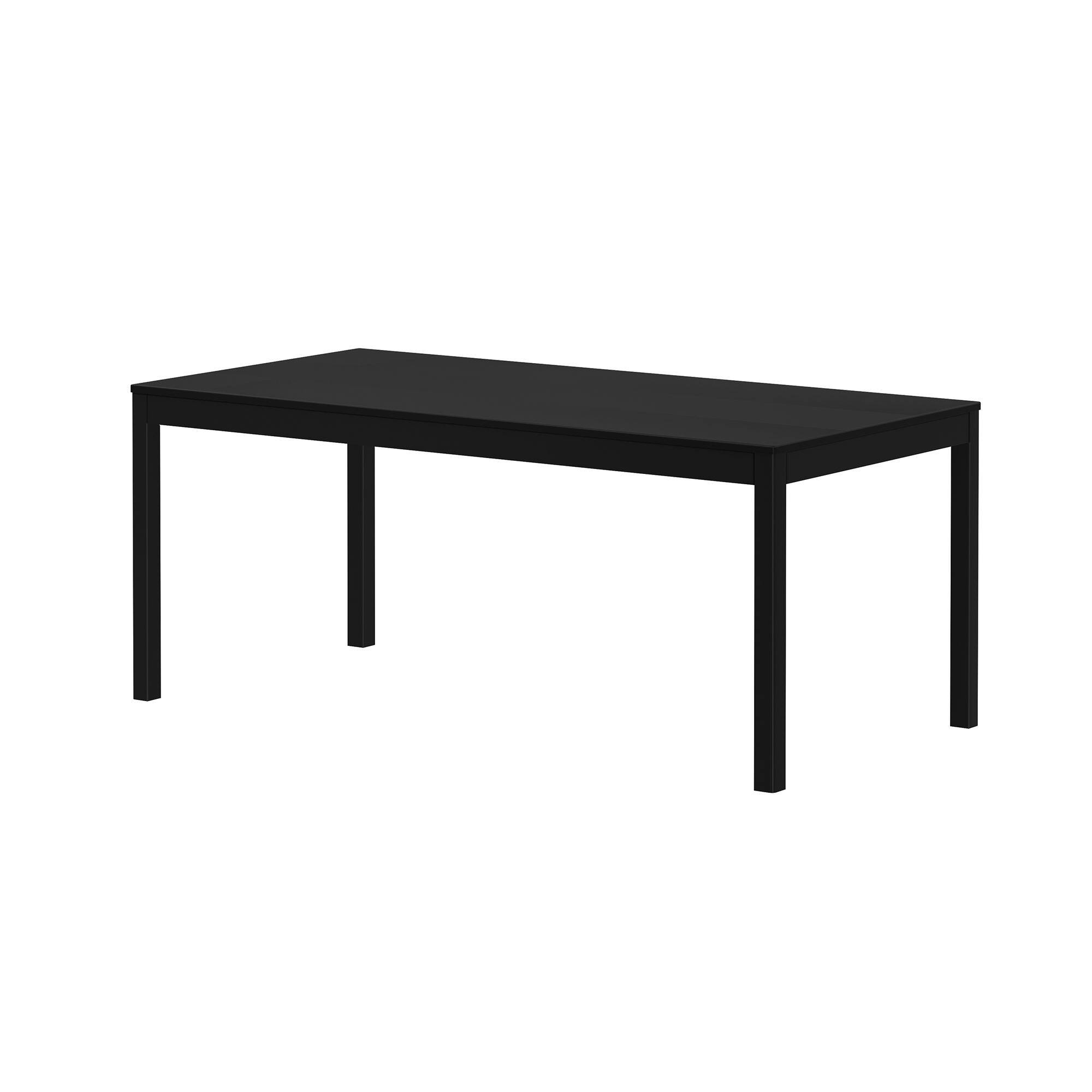 Alt View 3. Grain & Grove - Rectangular Dining Table (72in / 1830mm), Black - Black.
