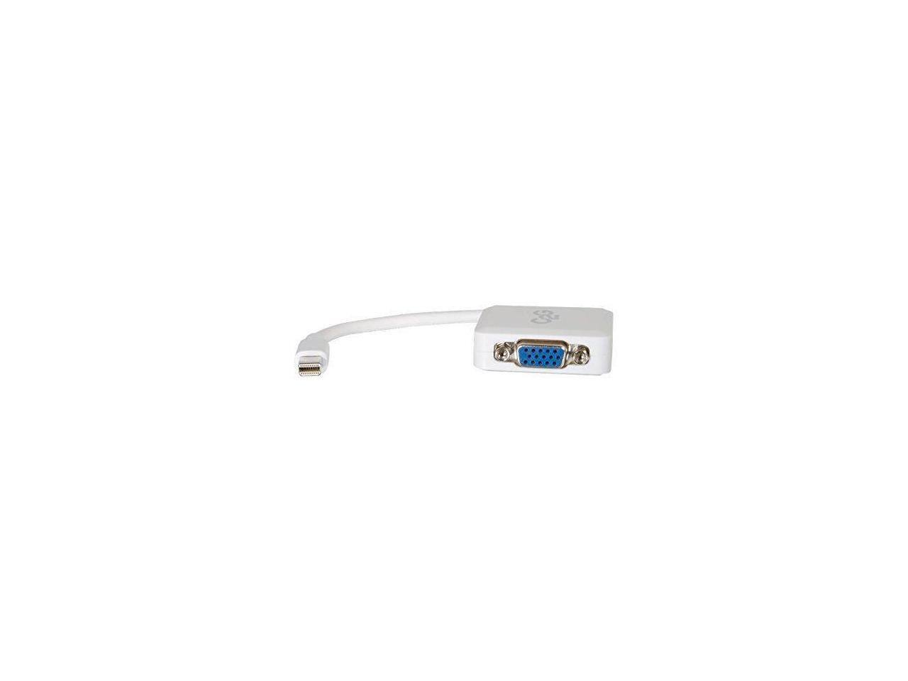 Alt View 5. Cables to Go - C2G 8IN MINI DISPLAYPORT TO VGA ADAPTER CONVERTER MALE TO FEMALE ACTIVE WHITE -.