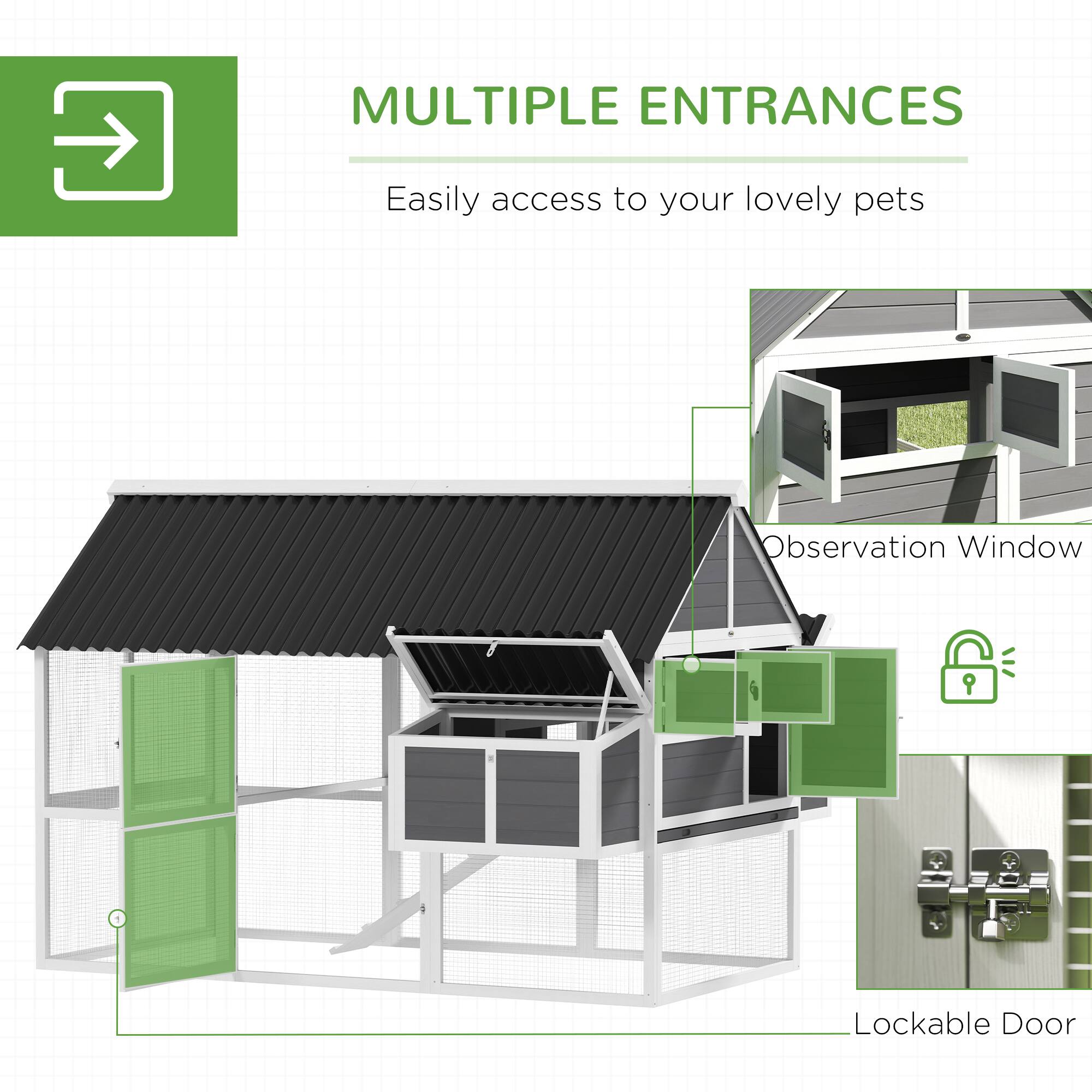 MULTIPLE ENTRANCES  
Easily access to your lovely pets  

Observation Window  

Lockable Door