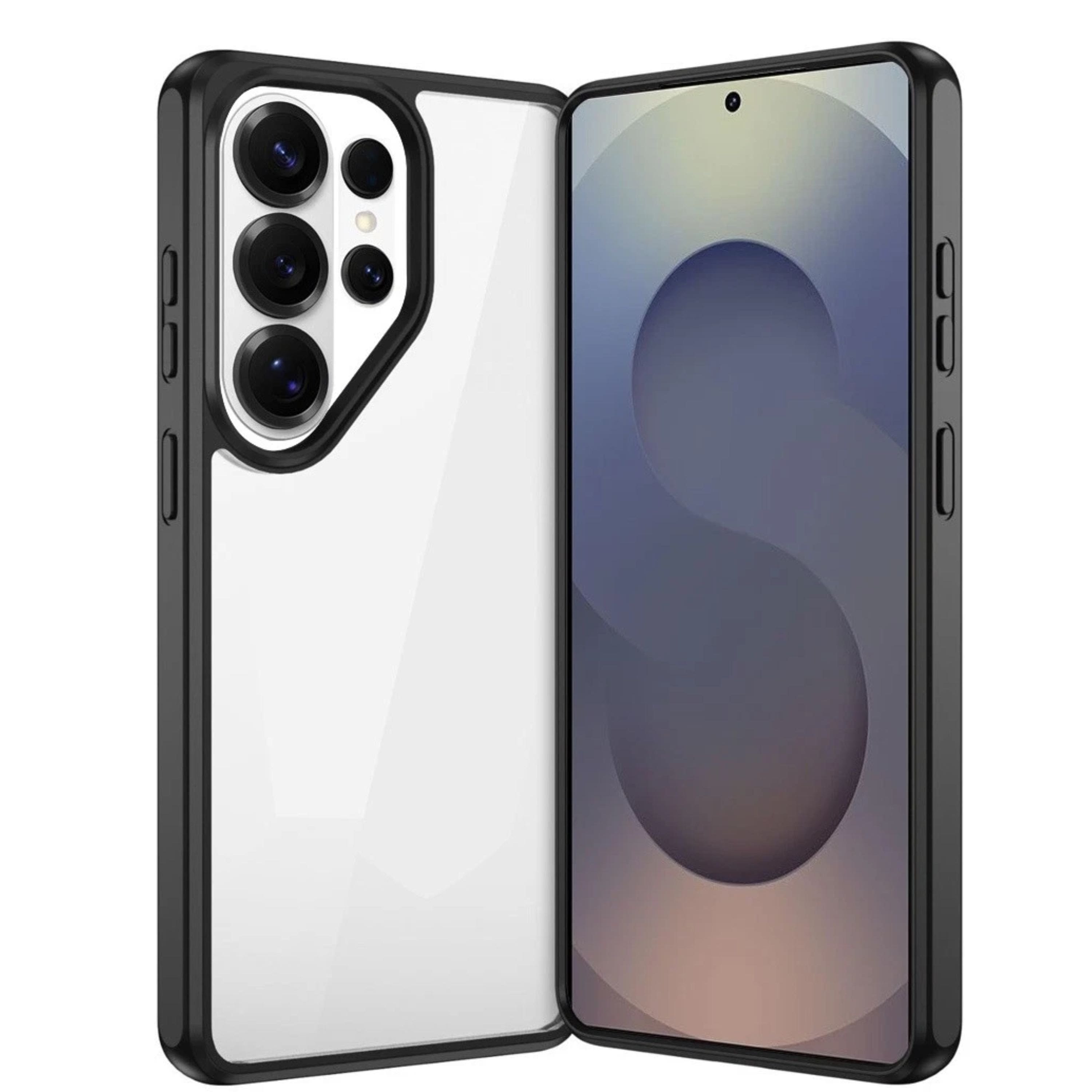 Kitcheniva - Premium Clear Back Case With Color Border And Tempered Glass For Samsung Galaxy S26 Ultra - Black price history on PriceWatchPro