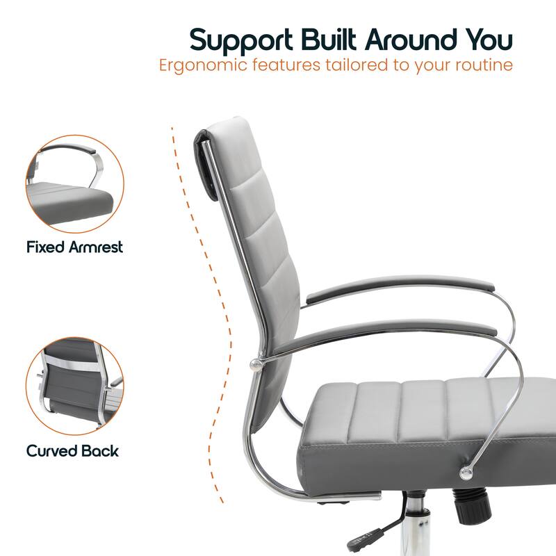 Support Built Around You  
Ergonomic features tailored to your routine  

Fixed Armrest  
Curved Back