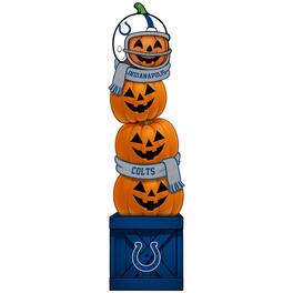 Fan Creations - Indianapolis Colts 31" Stacked Pumpkin Leaner - Multicolor