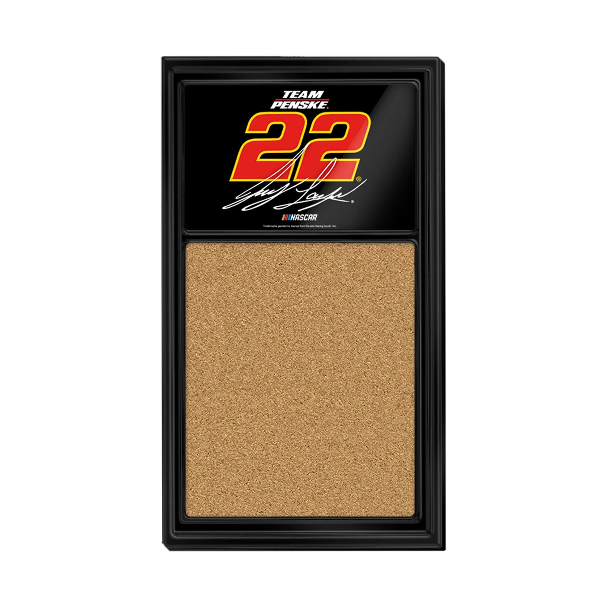 Joey Logano 17.5" x 31'' Cork Note Board