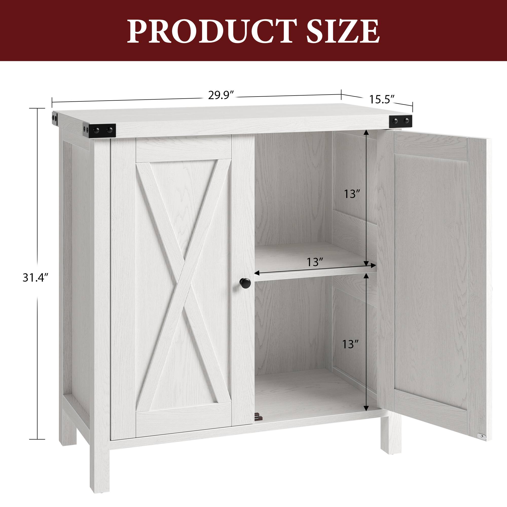 PRODUCT SIZE  
29.9" 15.5" 13" 31.4" 13" 13"