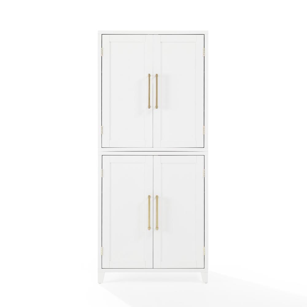 Alt View 8. Crosley Furniture - Roarke Kitchen Pantry Storage Cabinet - White.
