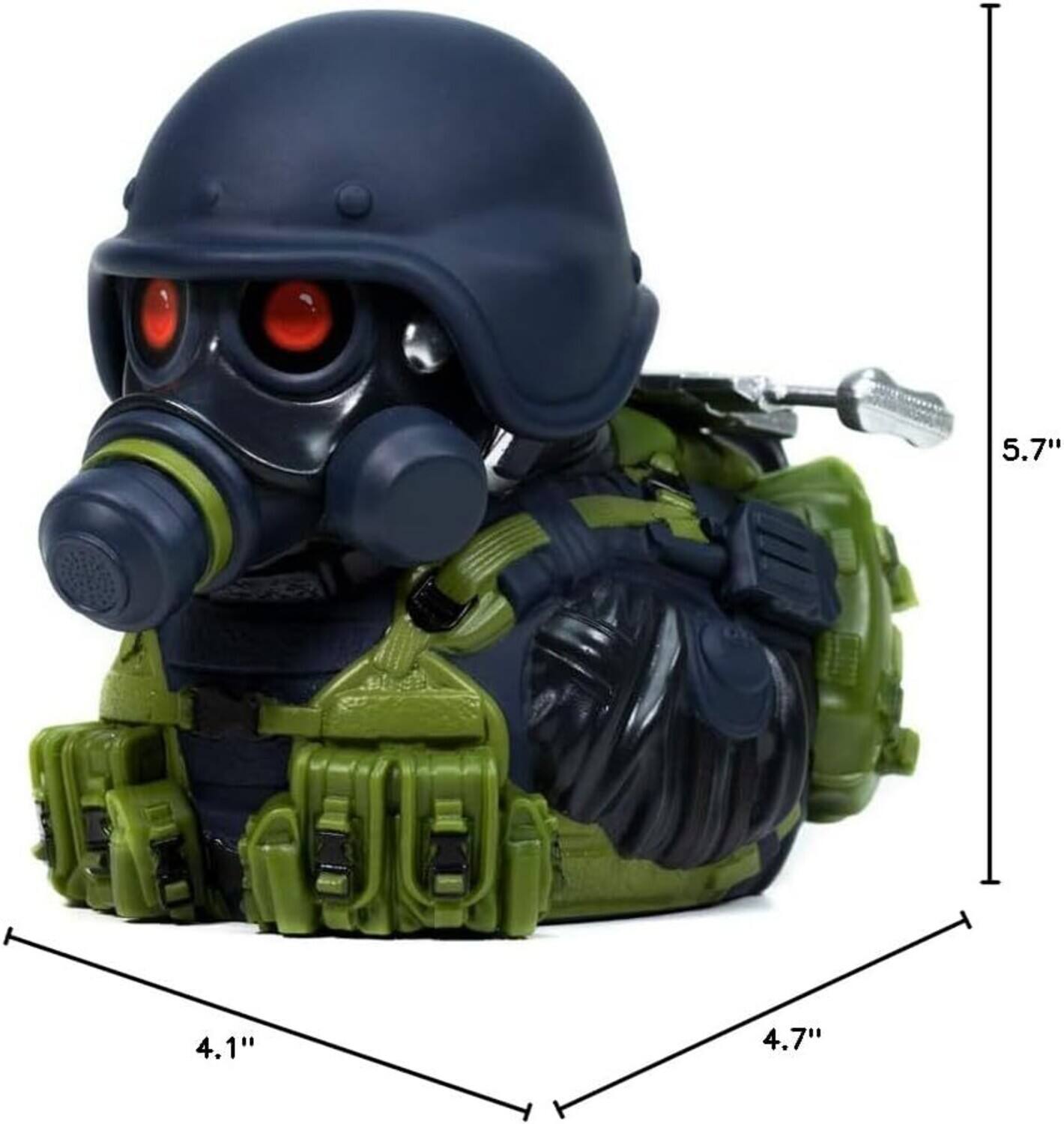 The dimensions are as follows:

- Height: 5.7"
- Width: 4.1"
- Depth: 4.7"