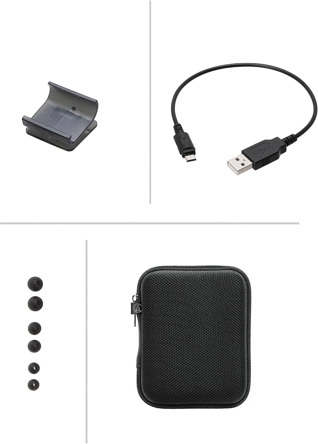 Back. Audio-Technica - Audio-Technica ATH-CKR75BT Sound Reality Bluetooth Wireless In-Ear Headphones with In-Line Mic & Control, Gun Metal - Black.