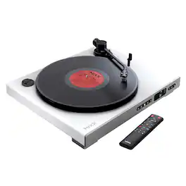 Mixx - Analog Plus 2-in-1 Record/CD Player 2-Speed Belt-Drive Fully Automatic Turntable, Bluetooth, Aux Out, Track Display - White
