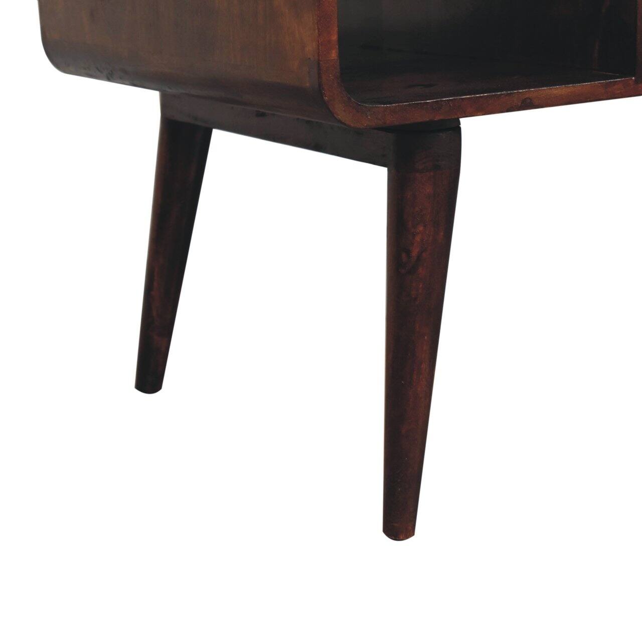 Alt View 4. Artisan Furniture - Artisan Furniture Solid Wood Curved California Walnut Coffee Table - Brown.