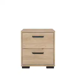 Tvilum - Sofia 2 Drawer Nightstand, Jackson Hickory - Brown
