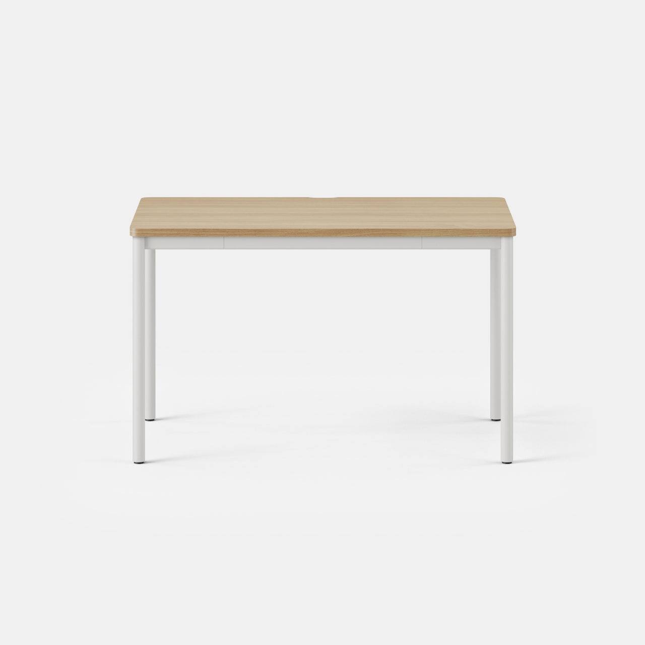 Left. Branch Furniture - Branch 48" Daily Desk – Functional Home Office Desk with Timeless Design, Rounded Corners & Built-in Cable Notch - Woodgrain.