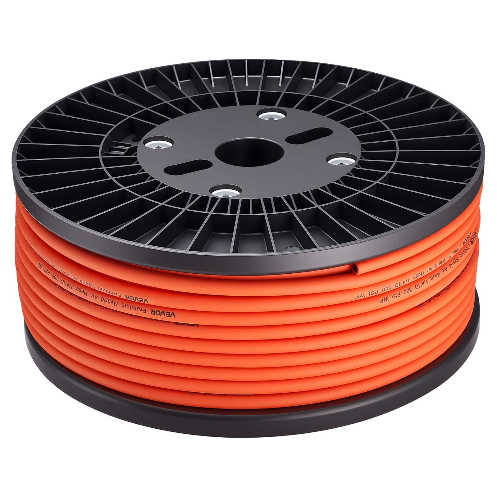 VEVOR - Air Hose, 1/4" x 250ft Hybrid Air Hose, Lightweight, Kink Resistant, Pneumatic Hoses with Three-Layer Hybrid Material - Orange