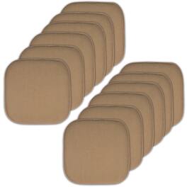 Sweet Home Collection - Honeycomb Memory Foam No Slip Back 16" x 16" Chair Pad Cushion, 12-Pack - Taupe