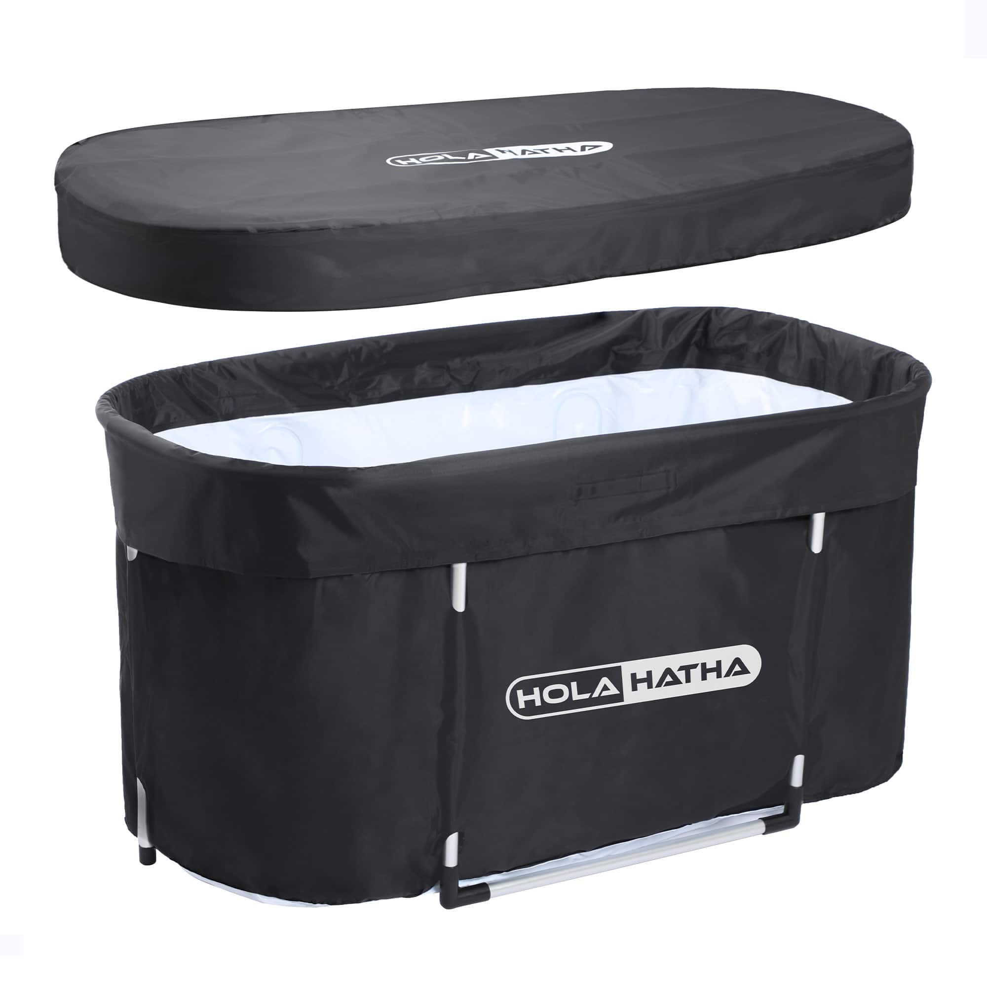 HolaHatha - 129 Gal Ice Bath Tub, Portable Hot/Cold Water Plunge Tub with Lid - Black price history on PriceWatchPro