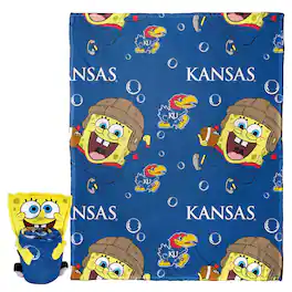 Northwest - Kansas Jayhawks Spongebob Squarepants Hugger Blanket - Multicolor