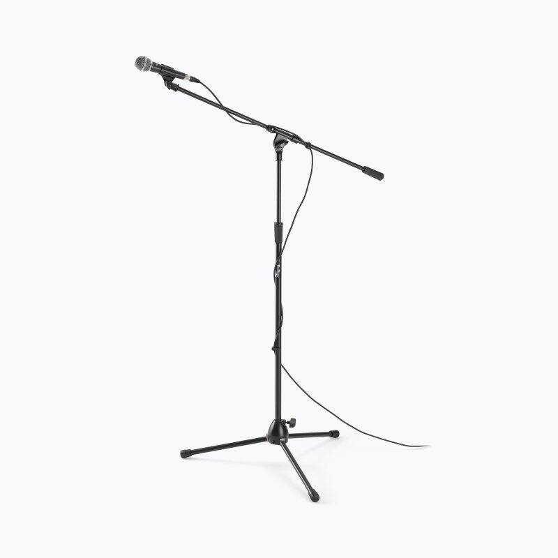 Alt View 2. On Stage Stands - On-Stage MS9701B+ Heavy-Duty Euro-Boom Mic Stand (Setup for Vocal and Instrument Microphones, Adjustable Height, - Black.