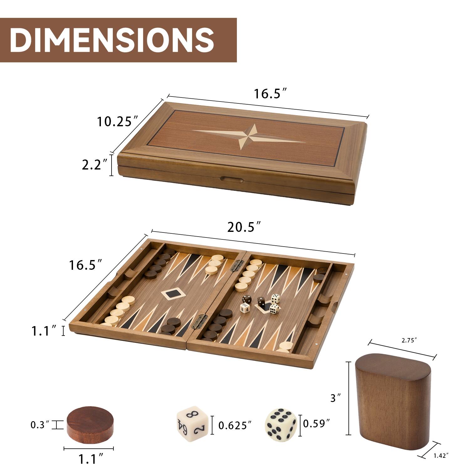 DIMENSIONS
16.5"
10.25"
2.2"
20.5"
16.5"
1.1"
2.75"
3"
0.3"
0.625"
0.59"
1.1"
1.42"
