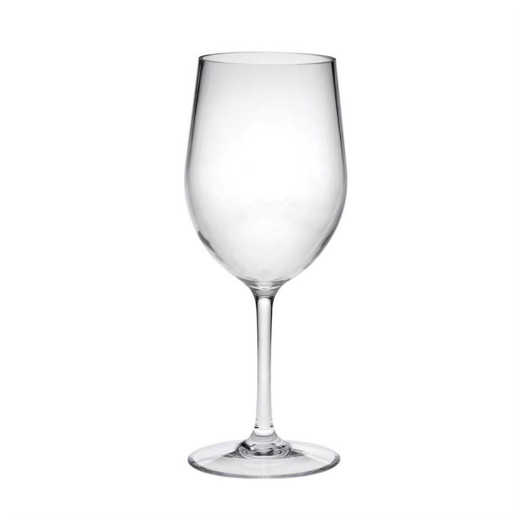 Front. APRILSOUL - Plastic Wine Glasses Set of 4 BPA Free Tritan Unbreakable Red White Wine Glasses - white.