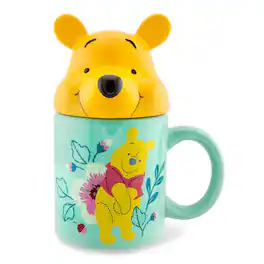 Disney - Winnie the Pooh Ceramic Mug With Sculpted Topper | Holds 18 Ounces - Blue