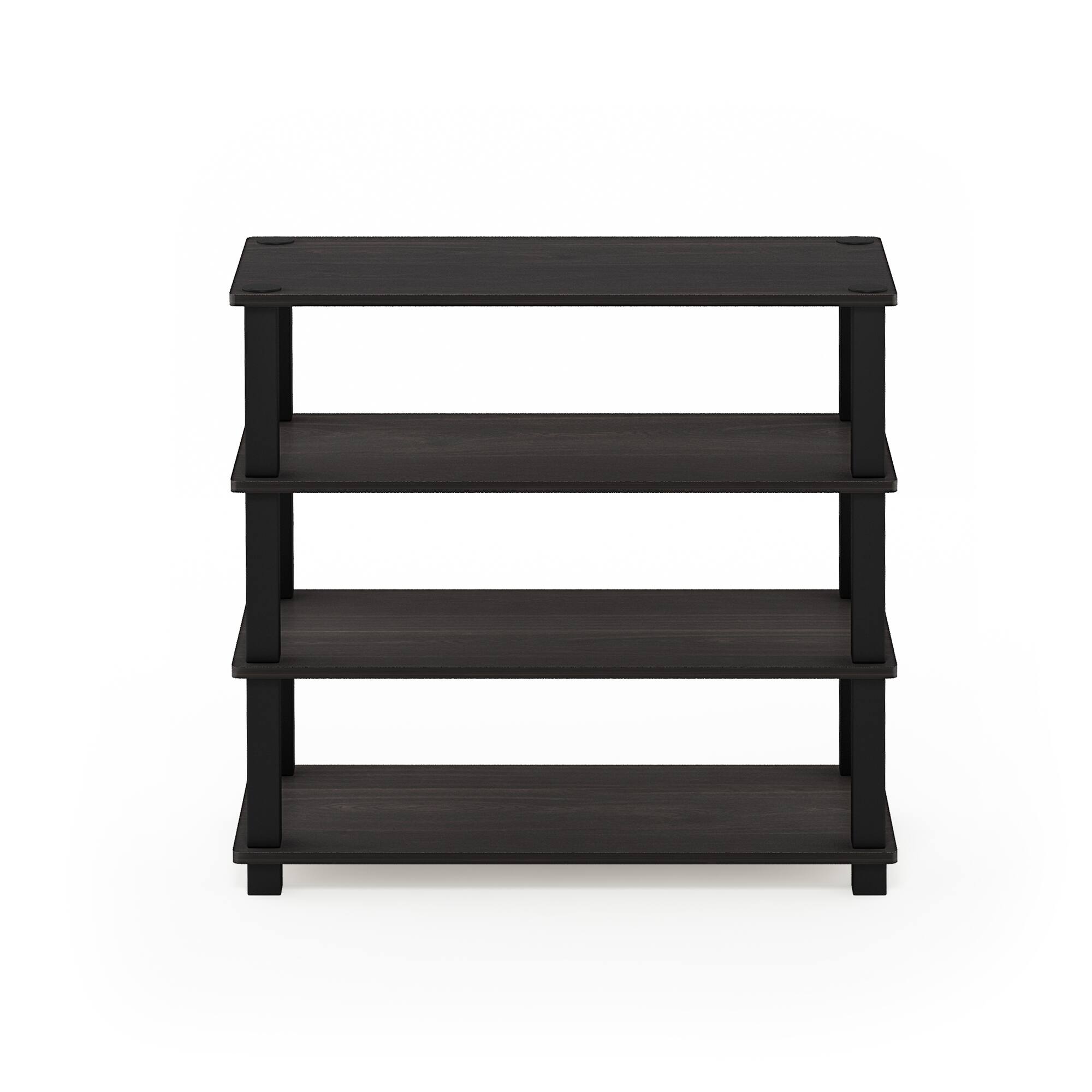 Alt View 2. Furinno - Turn-S-Tube 4-Tier Shoe Rack - Espresso/Black.
