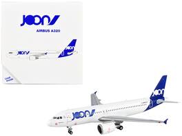 Airbus A320 Commercial Aircraft "Joon" Tail 1/400 Diecast Model Airplane by GeminiJets - White with Blue