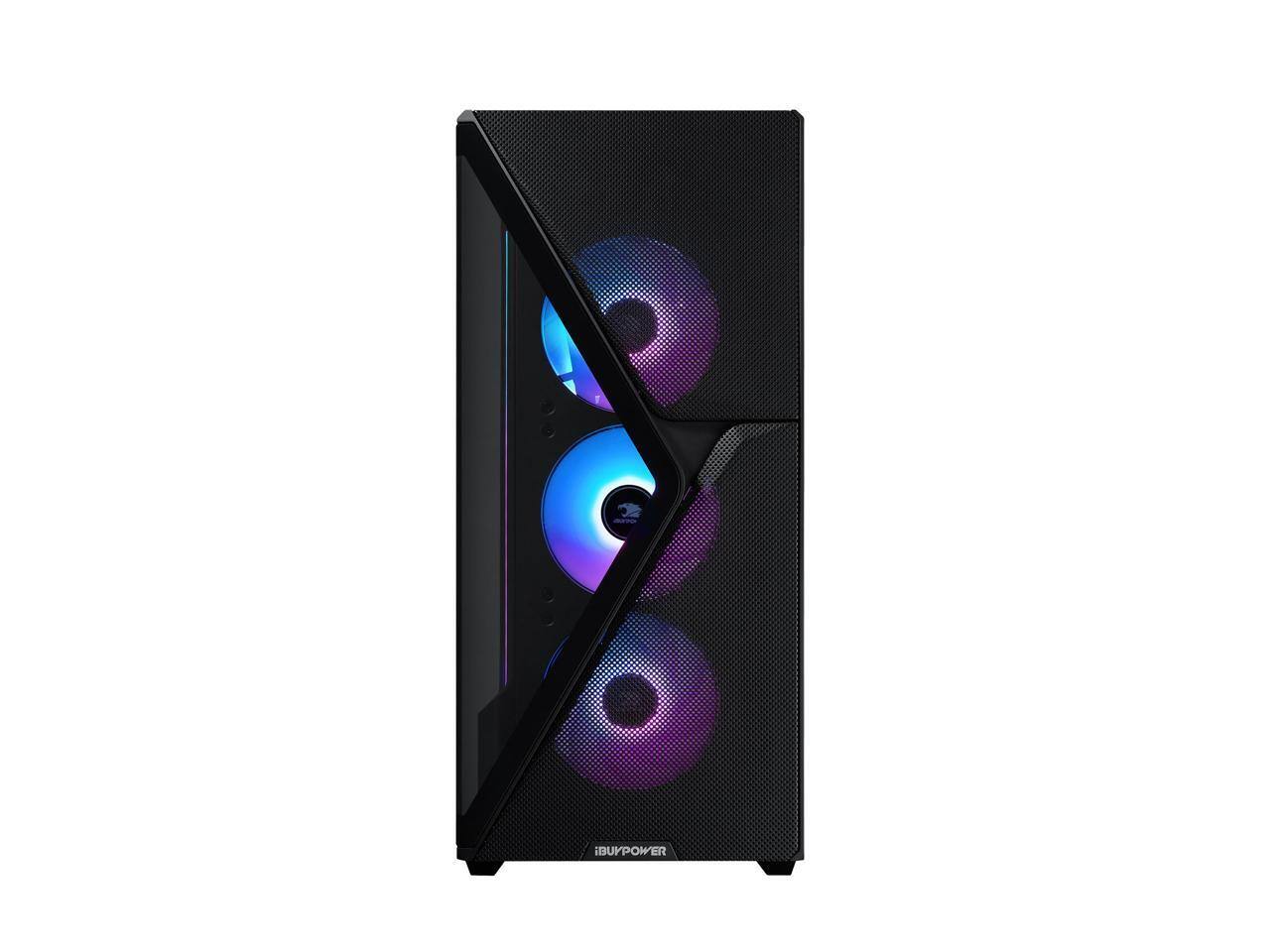 Alt View 4. iBUYPOWER - iBUYPOWER Gaming PC - AMD Ryzen 7 5700, RTX 4060 Ti 8GB, 16GB DDR4, 1TB NVMe SSD - Black.
