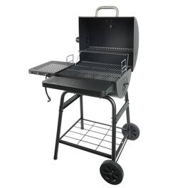 Grill Boss - 23" Charcoal Barrel Grill, Adjustable Grate Large Cooking Area - Black