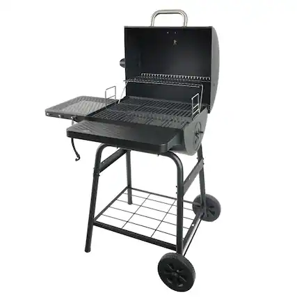 Front. Grill Boss - Grill Boss 23" Charcoal Barrel Grill, Adjustable Grate Large Cooking Area, Black - Black.