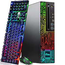 Lenovo - Refurbished Excellent - RGB M920 Desktop Computer PC | Intel Core i5-8th 3.0GHz | 8GB DDR4 RAM | 500GB HDD | NVIDIA GT 1030 | Wi-Fi | Windows11 - Black