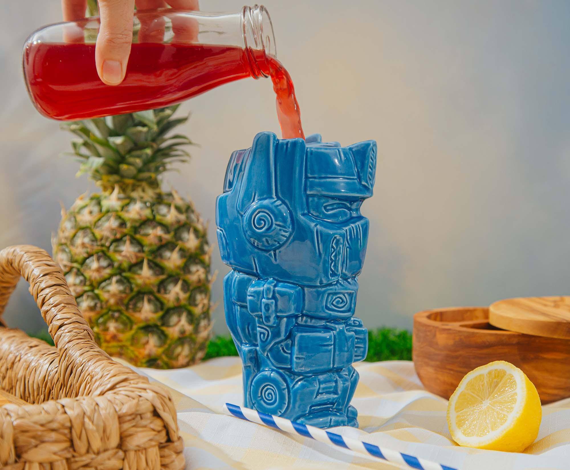 Alt View 3. Transformers - Geeki Tikis Transformers Optimus Prime Ceramic Mug | Holds 18 Ounces - Blue.