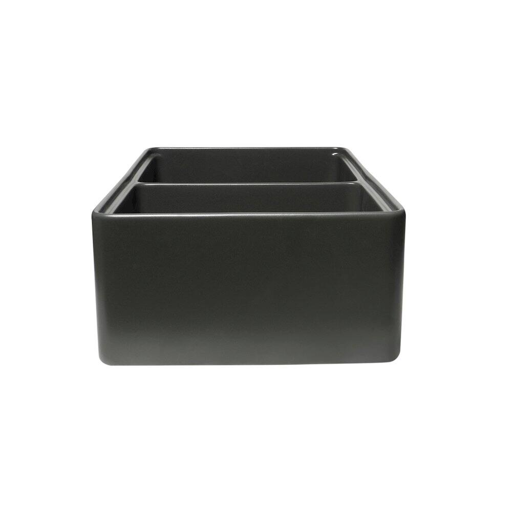 Alt View 4. Alfi - ALFI brand Grey Matte Workstation 33 x 20 Double Bowl Step Rim Fireclay Farm Sink - Gray.
