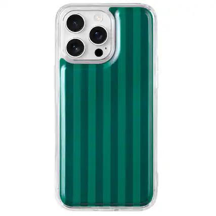 Front. Walli Cases - Walli Cases iPhone 14 MagSafe Case - Evergreen - Evergreen Stripe.