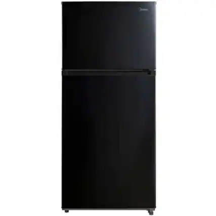 Front. Midea - Midea MRT18S3ABB 18 Cu. Ft. Black Top Freezer Freestanding Refrigerator - Black.