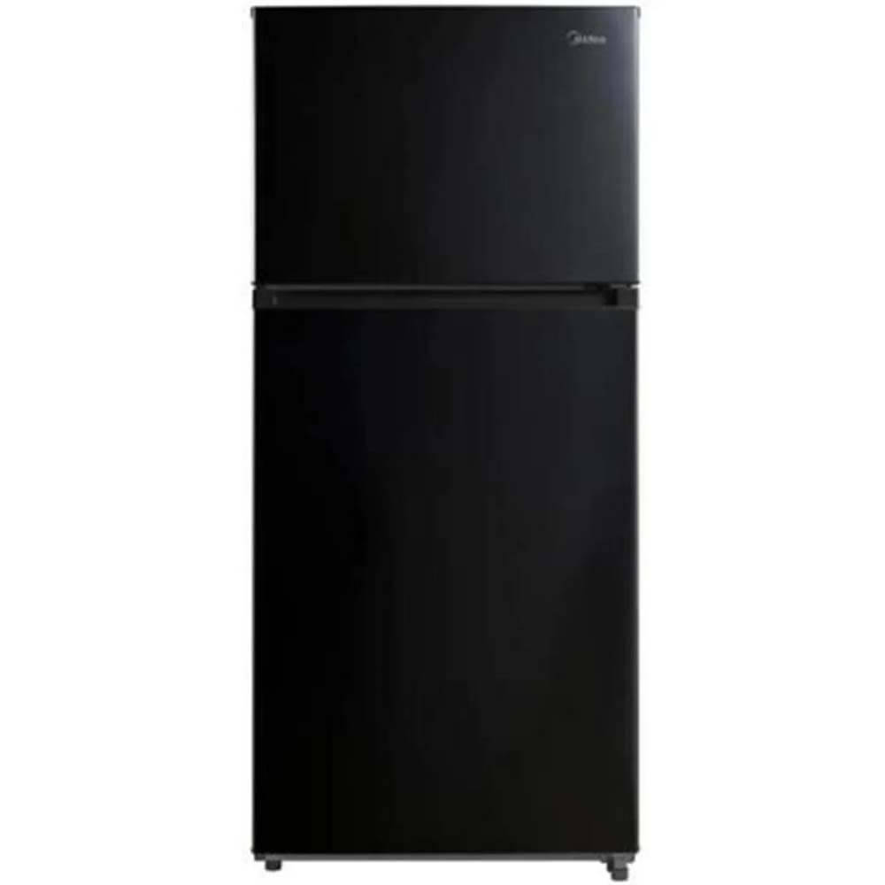 Front. Midea - Midea MRT18S3ABB 18 Cu. Ft. Black Top Freezer Freestanding Refrigerator - Black.