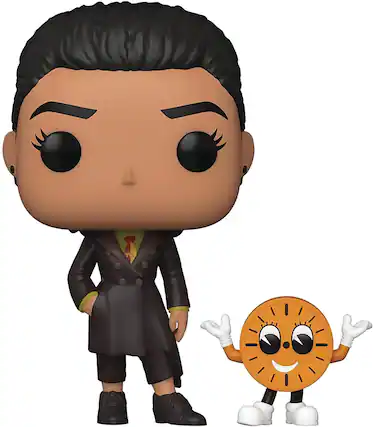 Front. Funko - Marvel Loki Funko POP Vinyl Figure | Ravonna with Miss Minute - Brown.