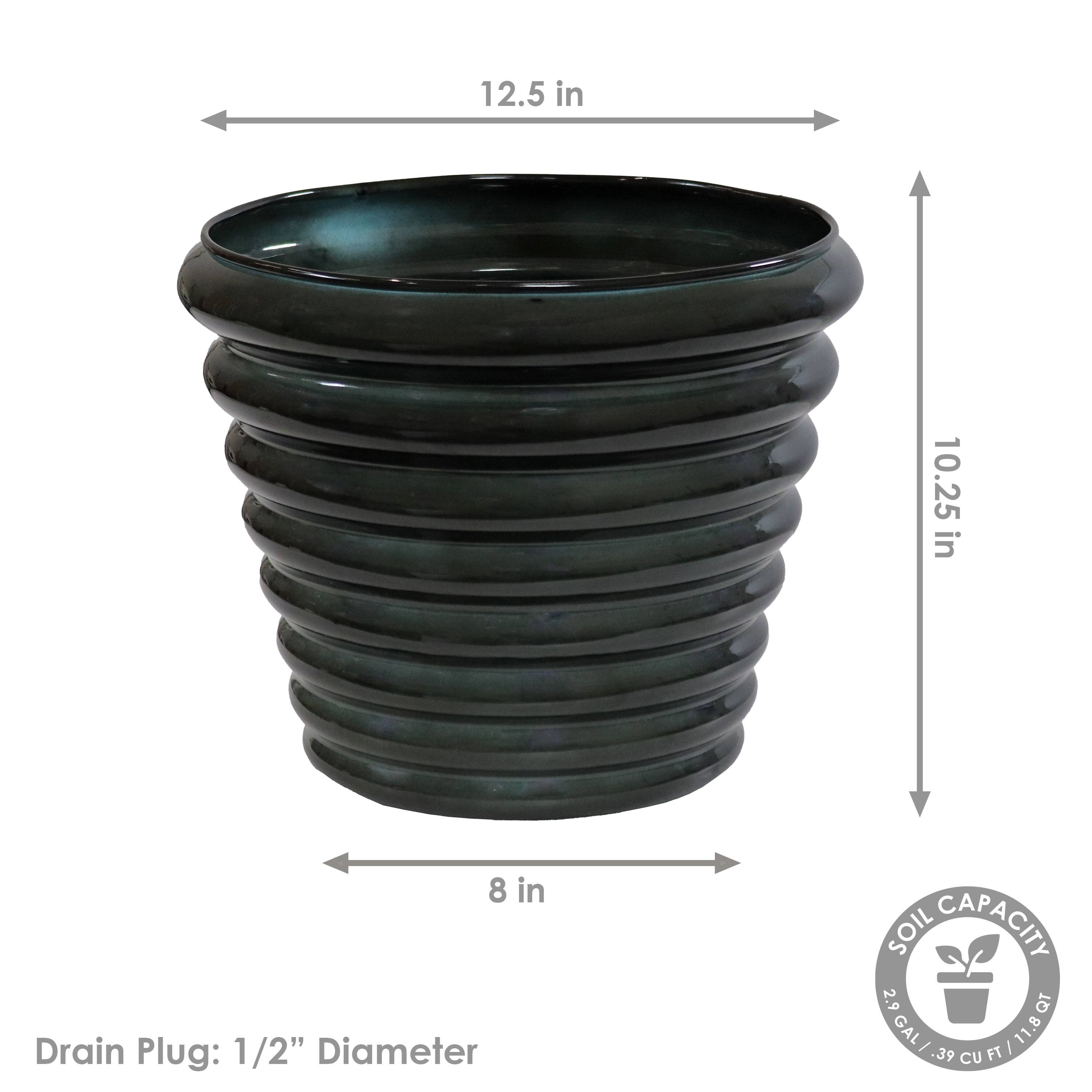 12.5 in  
10.25 in  
8 in  

Drain Plug: 1/2" Diameter  

Soil Capacity: 2.9 GAL / 11.8 QT / 0.39 CU FT