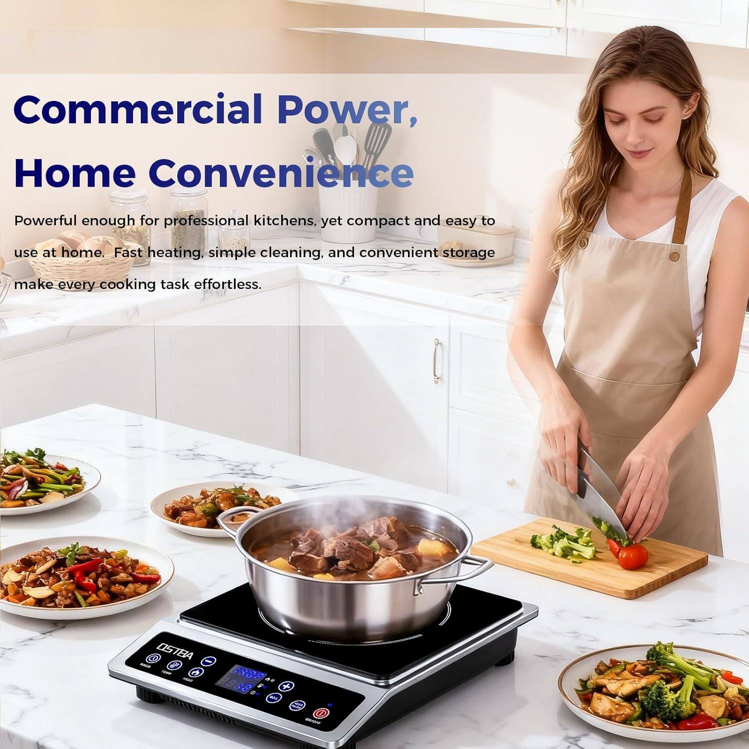 Commercial Power, Home Convenience

Powerful enough for professional kitchens, yet compact and easy to use at home. Fast heating, simple cleaning, and convenient storage make every cooking task effortless.