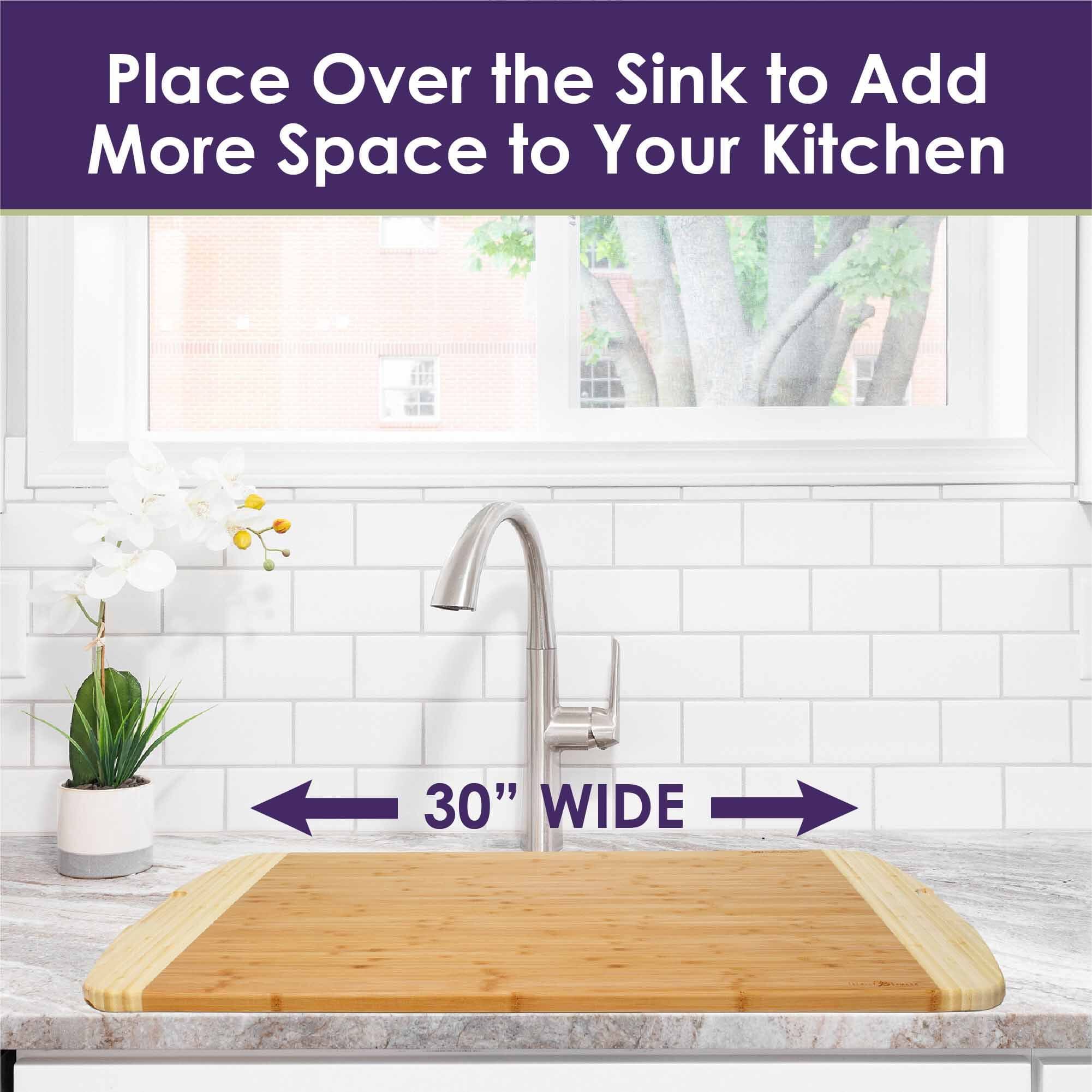 Place Over the Sink to Add More Space to Your Kitchen  
30" WIDE