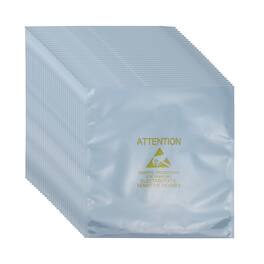Unique Bargains - Anti Static Bag 8.7"x9.4", Open Top ESD Shielding, with Labels, for HDD/SSD/Electronics, 100pcs - Silver Gray
