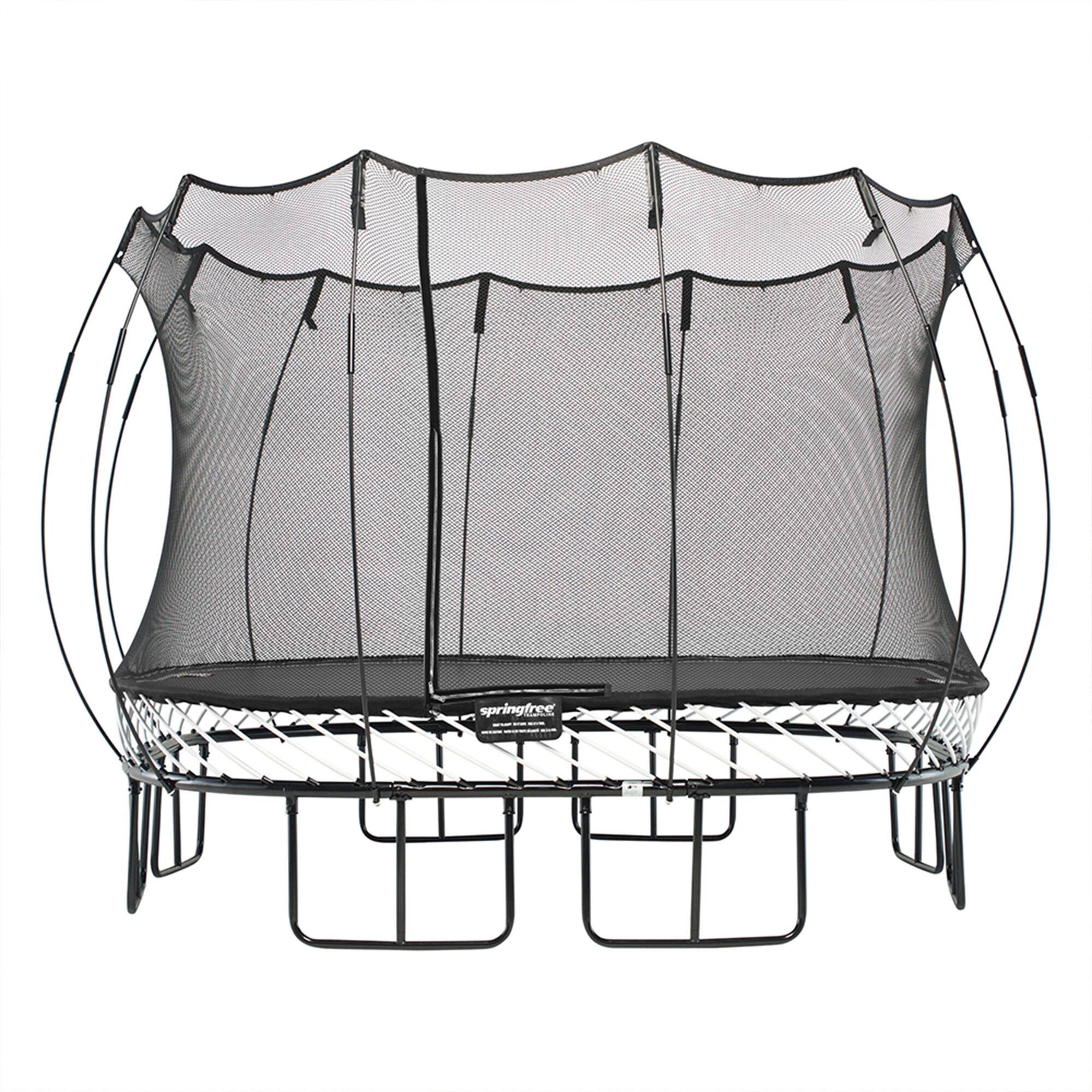 Front. Springfree Trampoline - Springfree Large Square Backyard Trampoline With Enclosure and Hidden Frame, 11'.