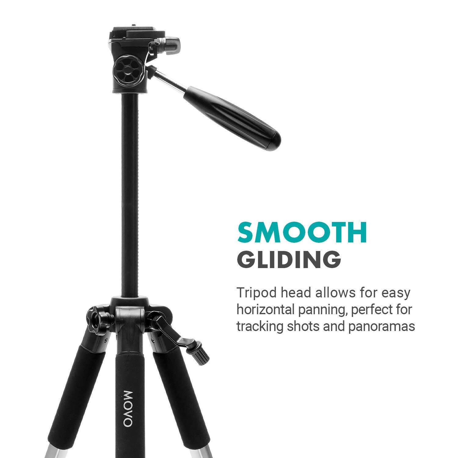 SMOOTH GLIDING

Tripod head allows for easy horizontal panning, perfect for tracking shots and panoramas