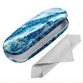 Kitcheniva - Multiuse Durable Hard Shell Eyeglasses Box with Cleaning Cloth Protective Cover - Sandy Wave
